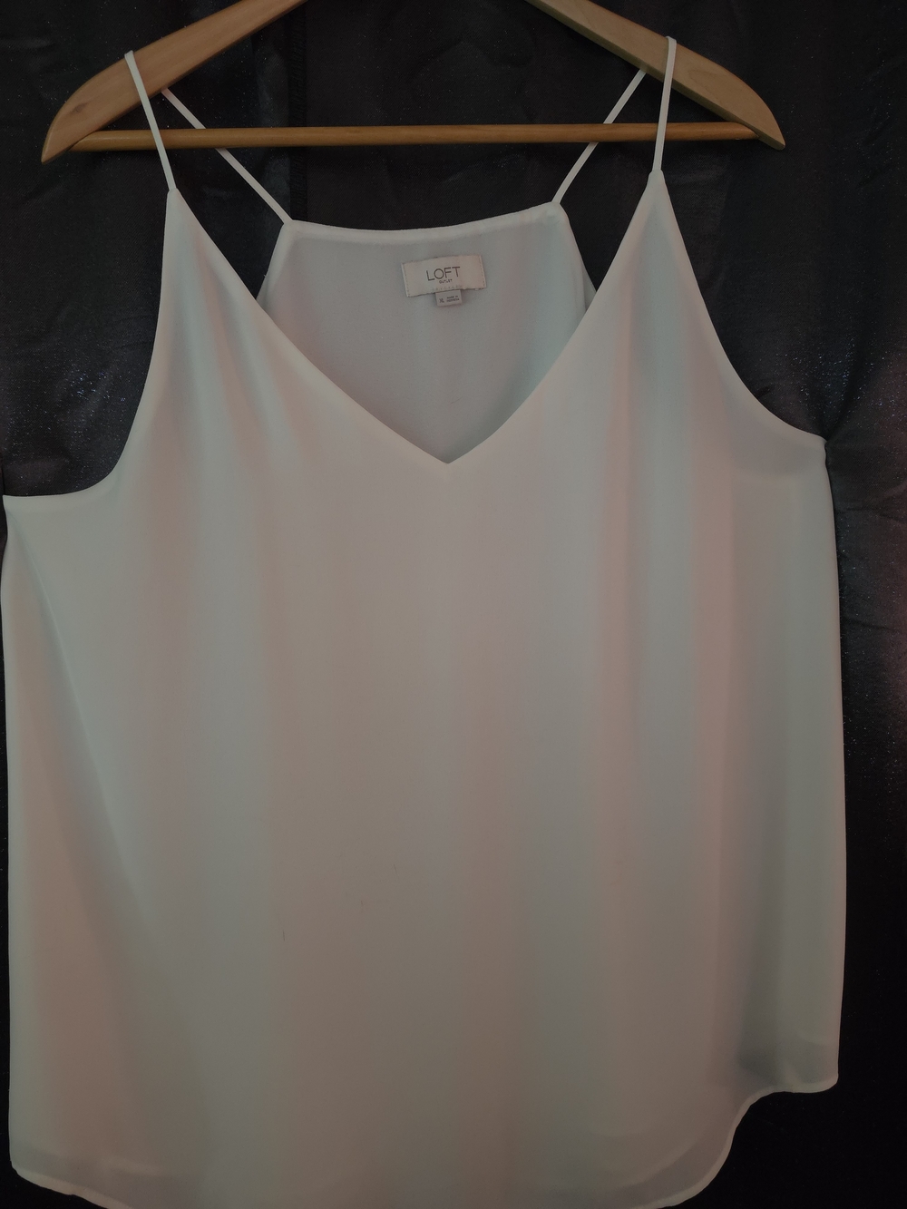 Loft Cream Color Spaghetti Strap Lined Camisole Top Beach Boho Festival